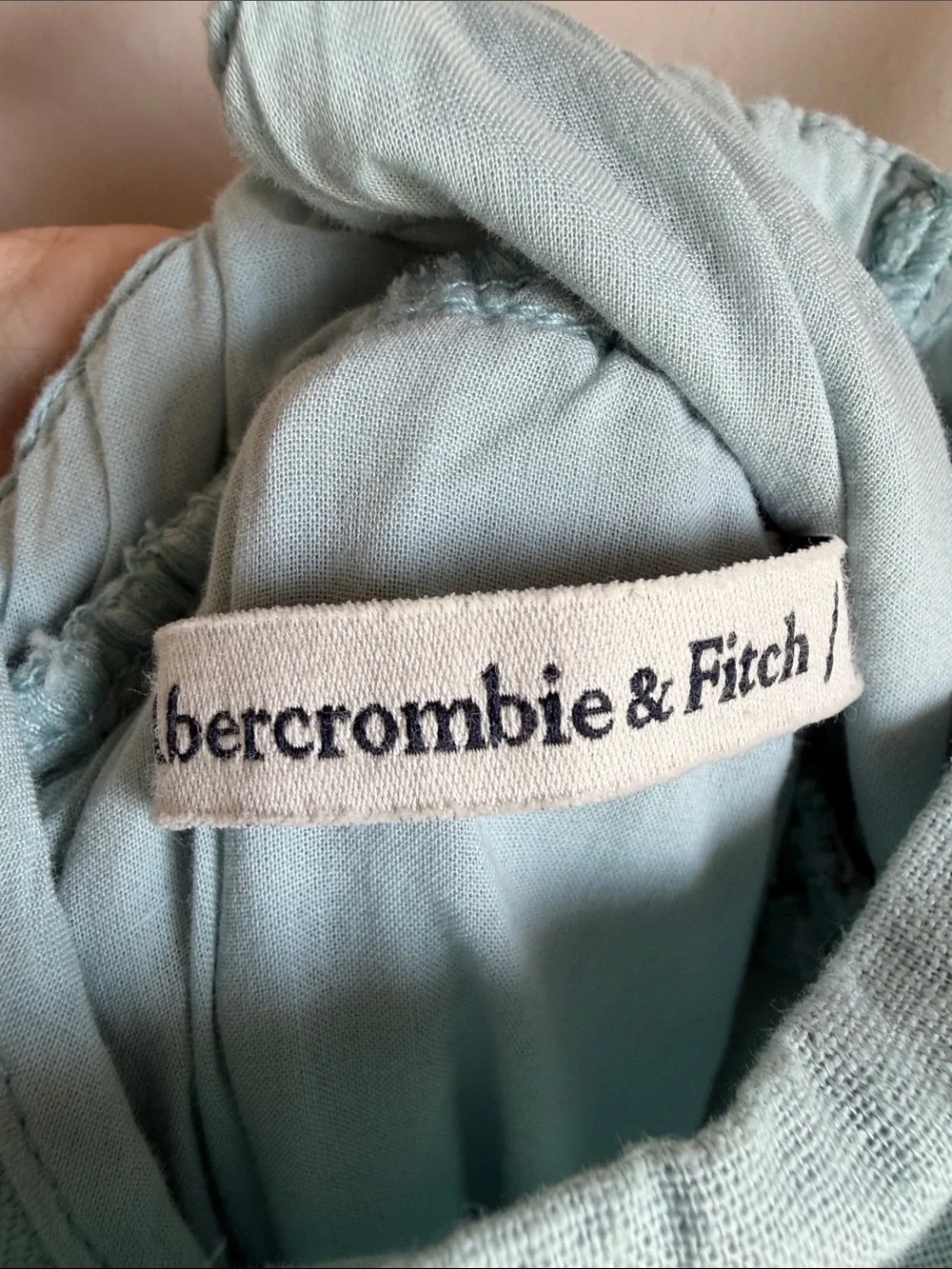 Abercrombie & Fitch Light Blue Maxi Dress with Beaded Straps